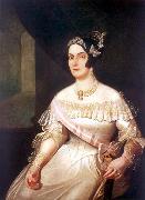 Francisco Pedro do Amaral Portrait of Domitila de Castro Canto e Melo, oil painting